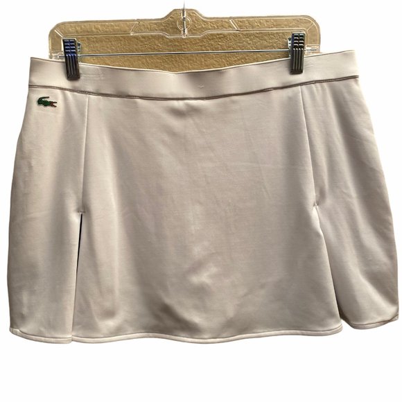 LACOSTE SPORT WOMENS WHITE BLUE SKIRT SIZE 42 - Picture 1 of 9